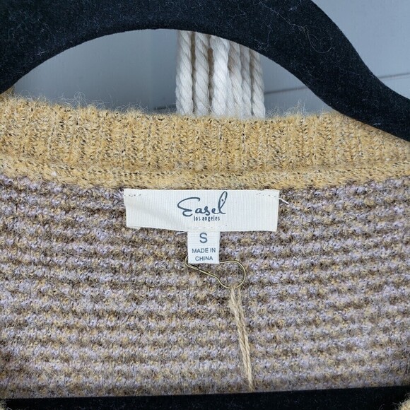 Easel NWT Leopard Print Oversized Knit Sweater Small - Picture 9 of 10